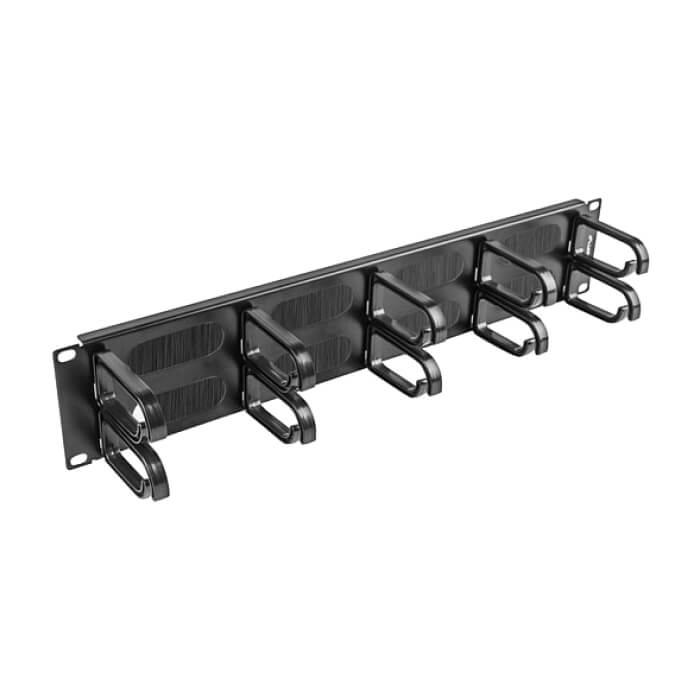 Lanberg 19" cable management AK-1204-B brush panel 10 rings- type b 2U, black на супер цена