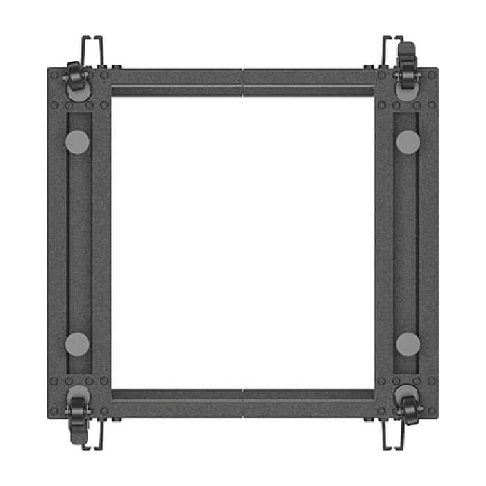 Lanberg open rack 19" 9U 600x600-1100 adjustable black ID 87216 (тъмнейл - 3)