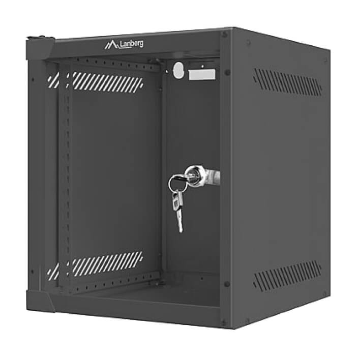 Lanberg rack cabinet 10” wall-mount 6U / 280x310 for self-assembly (flat pack), black ID 71860 (тъмнейл - 3)