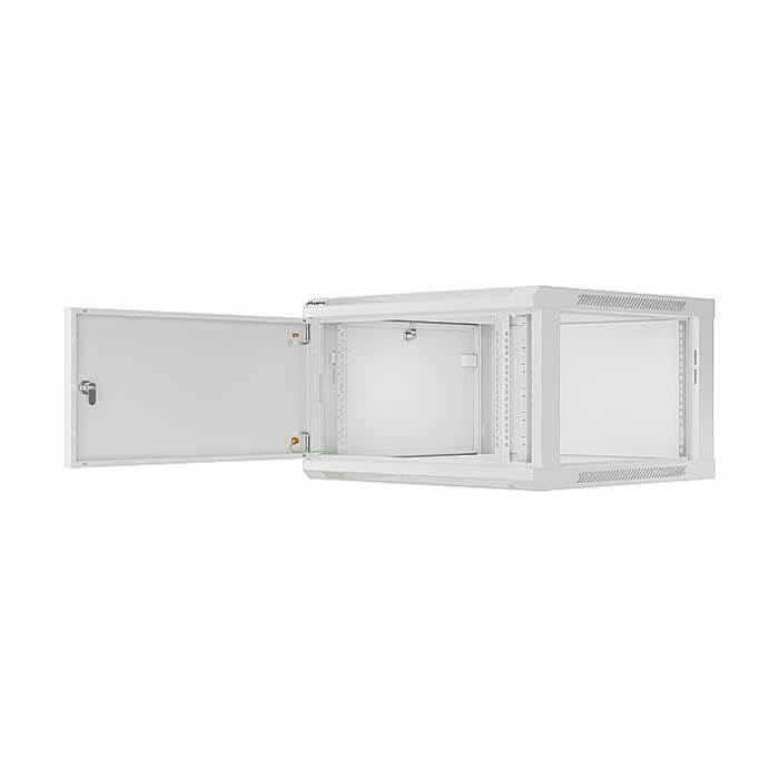 Lanberg rack cabinet 19" wall-mount 6U/600x600 for self-assembly with metal door grey (flat pack) ID 87601 (тъмнейл - 3)