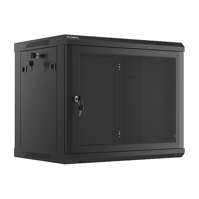 Lanberg rack cabinet 19" wall-mount 9U/600x450 with perforated door black (flat pack) ID 87594 на супер цена от GT Computers Lanberg rack cabinet 19" wall-mount 9U/600x450 with perforated door black (flat pack) ID 87594 на супер цена