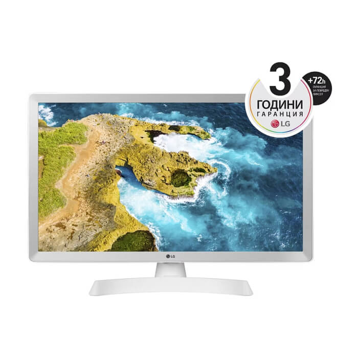 LG 24TQ510S-WZ, 23.6" WVA, LED, Smart webOS, TV Tuner DVB-T2/C /S2, 1000:1, Mega DFC, 200cd, 1366x768, AI SOUND, WiFi, HDMI, Bluetooth, USB 2.0, HOTEL MODE, AirPlay, Speaker 2x5W, White ID 65117
