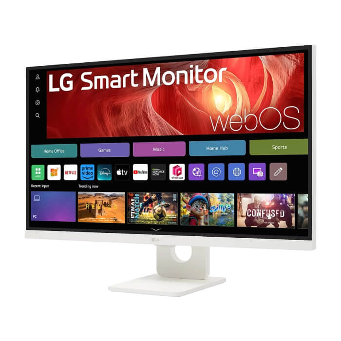LG 27U731SA-W, 27" IPS Smart webOS23, 5ms, 1000:1, 350cd/m, FHD 3840 x 2160, ThinQ, DCI-P3 90%, HDR 10, HDMI, USB Type-C , Bluetooth, Speacers 5W x 2, Tilt, White ID 90590 (тъмнейл - 3)