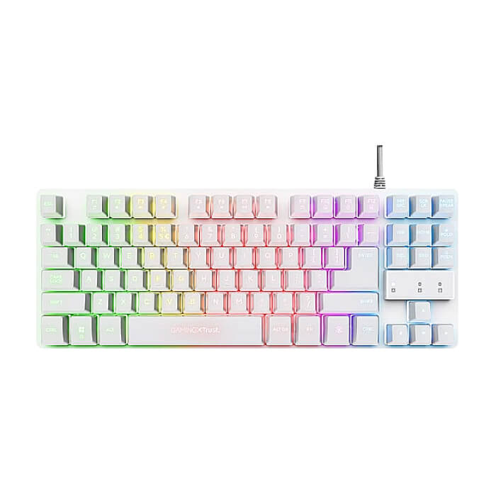 TRUST GXT833 Thado TKL Keyboard, White US (тъмнейл - 2)