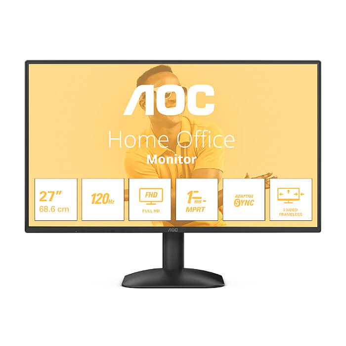 AOC 27B31H, 27" IPS WLED, 1920x1080@120Hz, 4ms GtG, 1ms MPRT, 300cd m/2, 1500:1, 20M:1 DCR, Adaptive Sync, FlickerFree, Anti Blue Light, Tilt, D-SUB, HDMI ID 89692 на супер цена