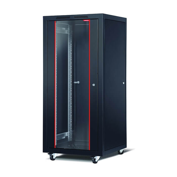 Formrack 19" Free standing rack 32U 800/1000mm, height: 1653 mm, loading capacity: 600 kg, front tempered glass door, openable locking sides and back (does not include castor/feet group) ID 71933 на супер цена