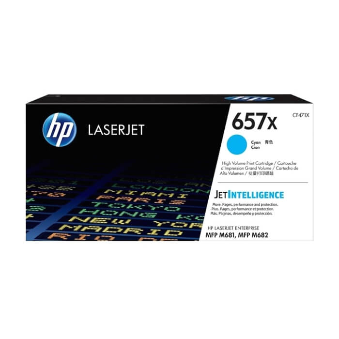 HP 657X High Yield Cyan Original LaserJet Toner Cartridge (CF471X) ID 68694
