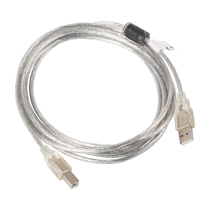 Кабел - Lanberg USB-A (M) -> USB-B (M) 2.0 cable 3m, transparent ferrite ID 72660 (тъмнейл - 2)