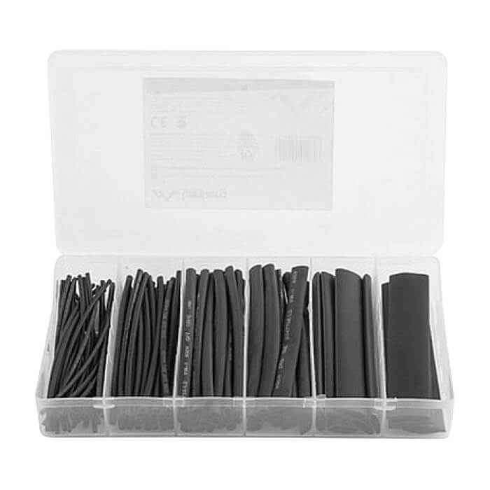 Lanberg 100pcs heat-shrinkable tubing kit, black box (тъмнейл - 2)