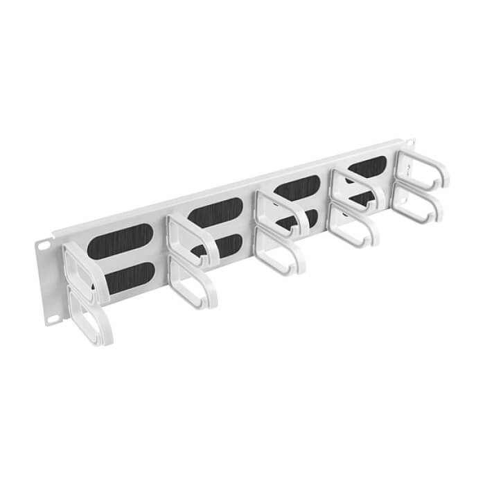 Lanberg 19" cable management AK-1204-S brush panel 10 rings- type b 2U, grey на супер цена