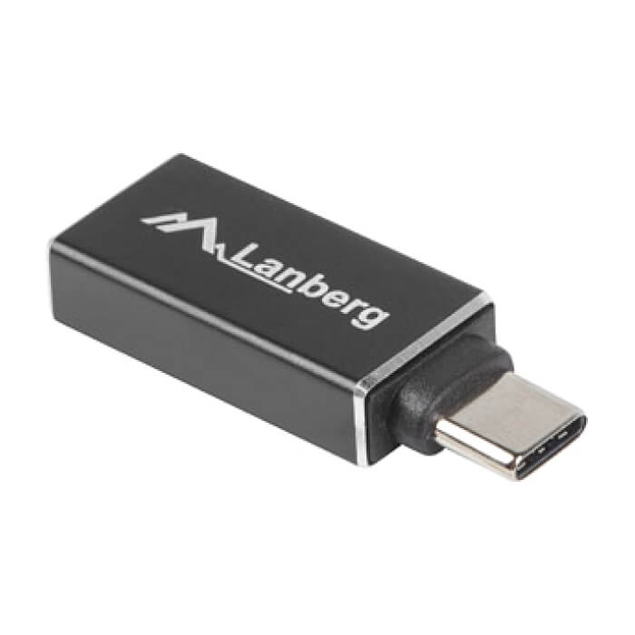 Lanberg adapter USB type-c 3.1 (m) -> USB type-A (f) (тъмнейл - 2)