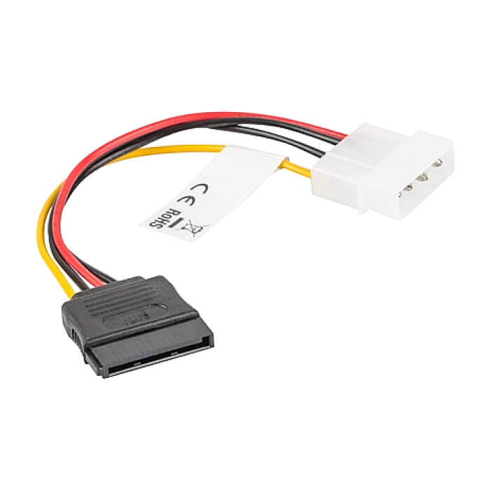 Lanberg molex (m) -> SATA (f), cable 15cm на супер цена от GT Computers Lanberg molex (m) -> SATA (f), cable 15cm на супер цена