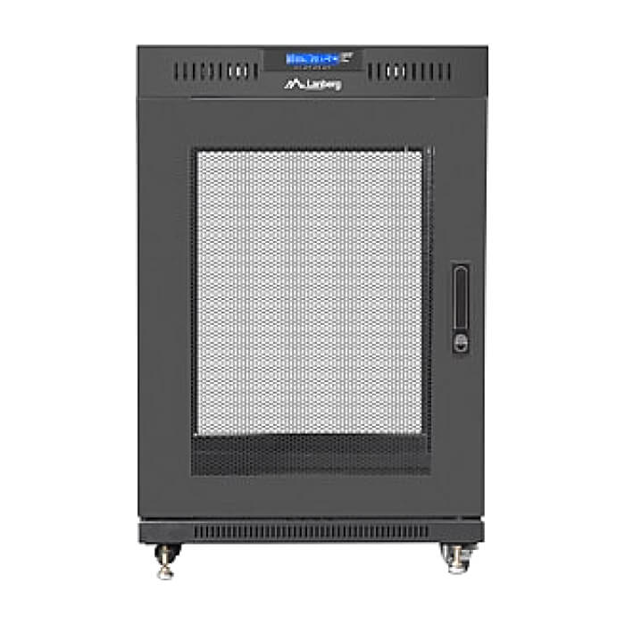 Lanberg rack cabinet 19" free-standing 15U/800x1000 (flat pack) with mesh door lcd black v2 ID 87196 на супер цена