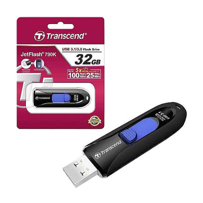 Transcend 32GB JETFLASH 790, USB 3.1, black ID 74162 (тъмнейл - 2)