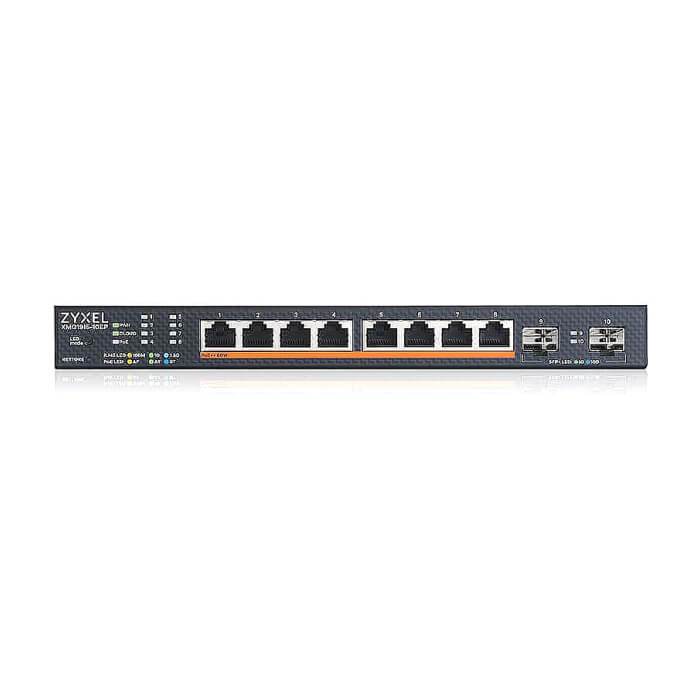 ZyXEL XMG1915-10EP, 8-port 2.5GbE, 2 SFP+, 8 x PoE++ 130W Smart Switch, hybird mode, standalone or NebulaFlex Cloud