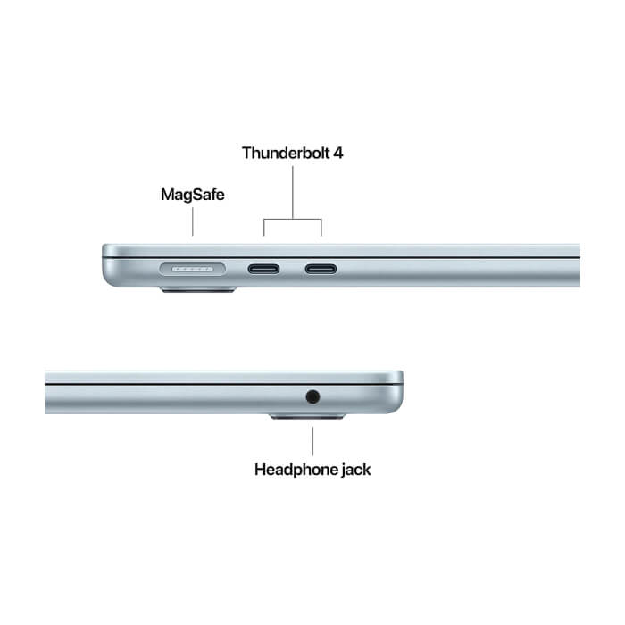 Apple MacBook Air 13.6: Apple M5 chip with 10-core CPU and 10-core GPU, 16GB, 1TB SSD - Sky Blue ID 96762 (тъмнейл - 4)