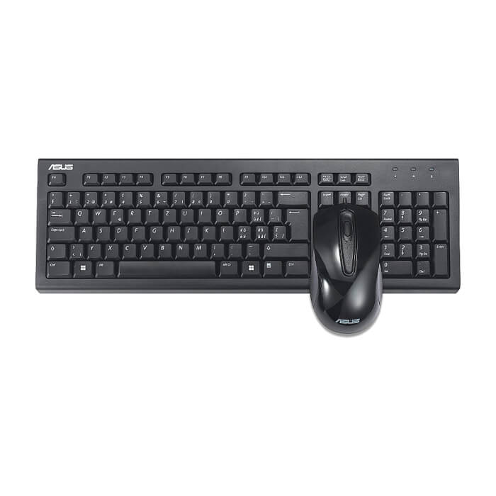 Asus U2000 KEYBOARD+MOUSE/BK/UI//WIN11/COPILOT, Wired, Black на супер цена