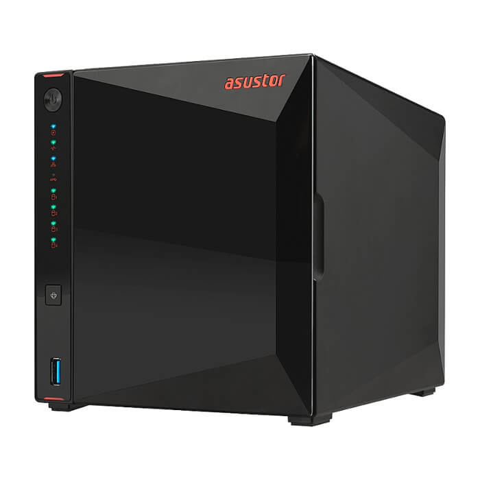 Asustor AS5304T, 4-Bay NAS, Intel Celeron J4105 Quad-Core 1.5 GHz (burst up 2.5 GHz), 4 GB SO-DIMM DDR4, 4x 2.5"/3.5" SATA3 HDD or SSD, 2x 2.5 GbE, 3x USB 3.2 Gen 1 Type (тъмнейл - 3)