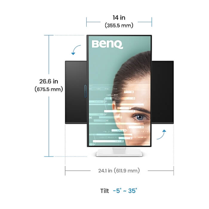 BenQ GW2790TC WORK & ENTERTAINMENT DISPLAY GW2790TC WHITE ID 95430 (тъмнейл - 5)