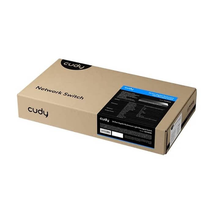 Cudy GS1024E 24-Port Gigabit Rackmount Light Managed Switch, 24 Gigabit RJ45 Ports, 19-inch Rack-mountable Steel Case (тъмнейл - 4)