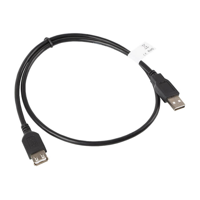 Кабел - Lanberg extension cable USB 2.0 AM-AF, 70cm, black ID 72654