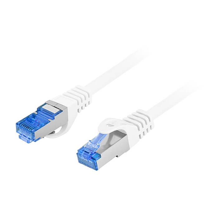 Кабел - Lanberg patch cord CAT.6A FTP LSZH CCA 1m Fluke Passed, white ID 72351 (тъмнейл - 2)