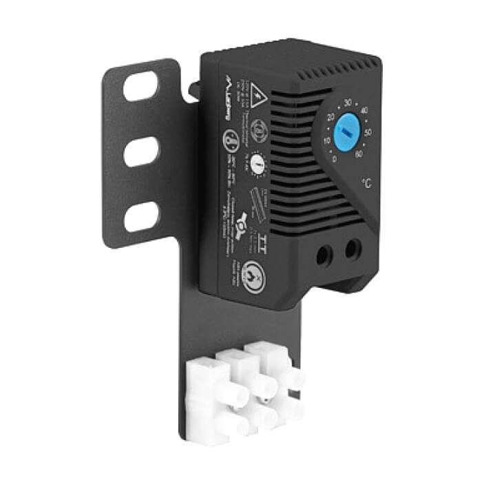 Lanberg closed-loop thermostat 19" 10A with ear terminal block, black (тъмнейл - 2)