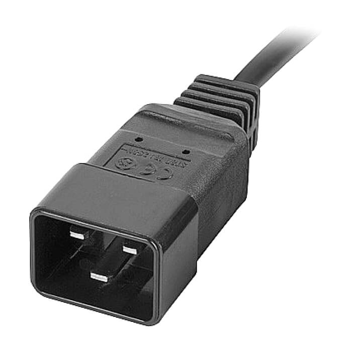 Lanberg power distribution unit (pdu) 19" 1U 16a 2m 2x c19 8x iec c13 sockets black c20 (тъмнейл - 2)