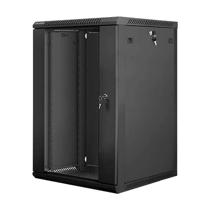 Lanberg rack cabinet 19” wall-mount 18U / 600x600 for self-assembly (flat pack), black ID 71877 (тъмнейл - 3)