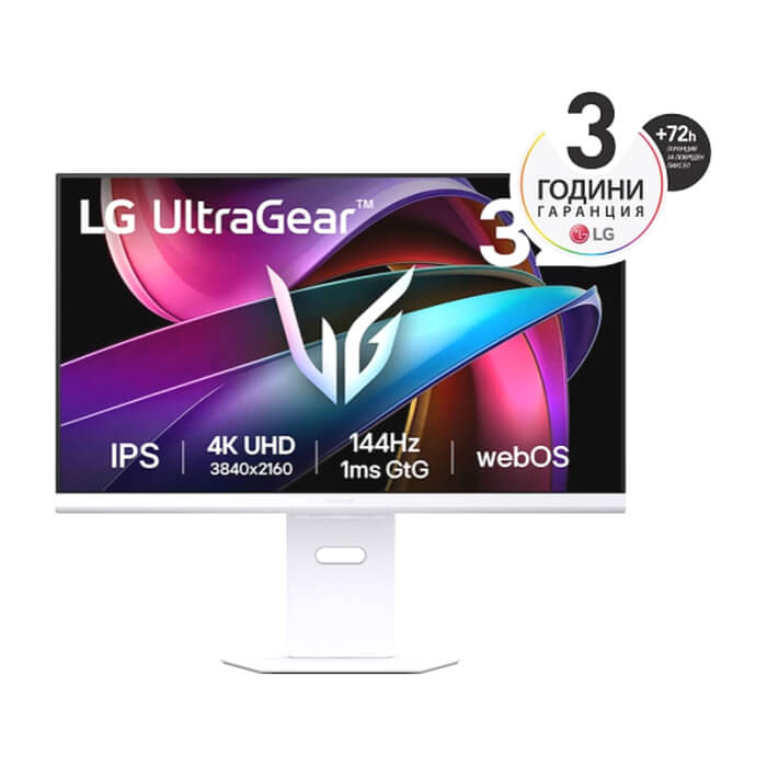 LG 32G810SA-W, 31.5" UltraGear IPS smart webOS 24, 1ms (GtG), 144Hz, 1000:1, 400cd/m2, 4K (3840x2160), FreeSync, G-SYNC, VRR, HDR 10, DCI-P3 95%, USB-C (PD 65W), AI, HDMI, Dis ID 92046 (тъмнейл - 4)