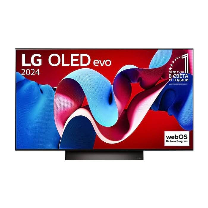 LG OLED48C41LA, 48" UHD OLED evo, 4K (3840 x 2160), DVB-C/T2/S2, Full Cinema Screnn, Alpha 9 AI 4K Gen7, 144Hz, ThinQ AI, HDR10, VRR, NVIDIA G-SYNC, AMD FreeSync, Dolby Vision ID 77941