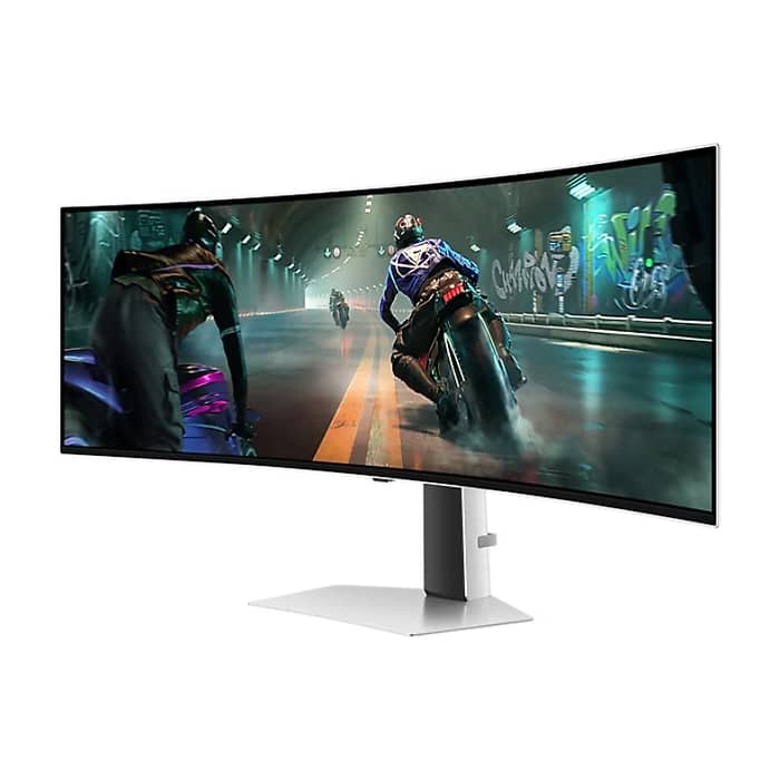 Samsung LS49DG910, 49" Odyssey G9 GAMING, Curved OLED, 1800R, 144Hz, Smart. 32:9, 5120 x 1440, Display Port , HDMI,Micro HDMI, USB Hub, Silver (тъмнейл - 3)