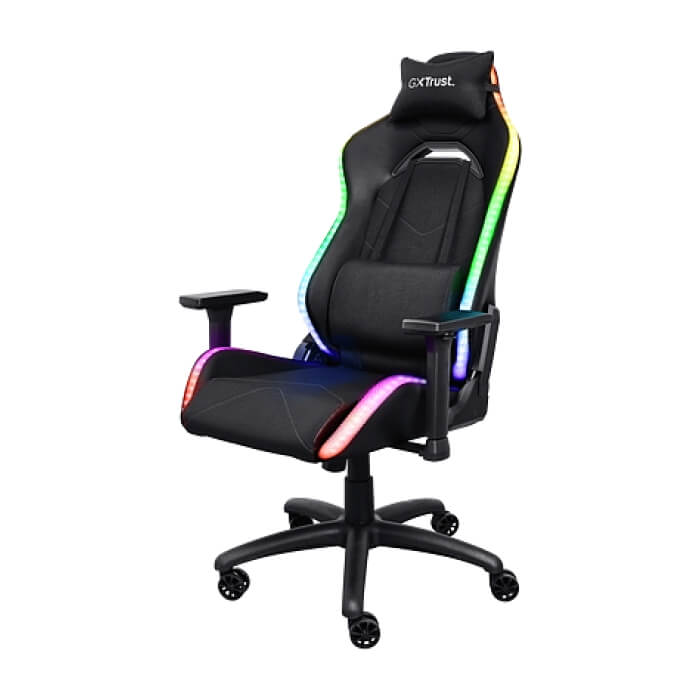 TRUST GXT719 Ruya RGB Gaming Chair Black ID 86711 (тъмнейл - 2)