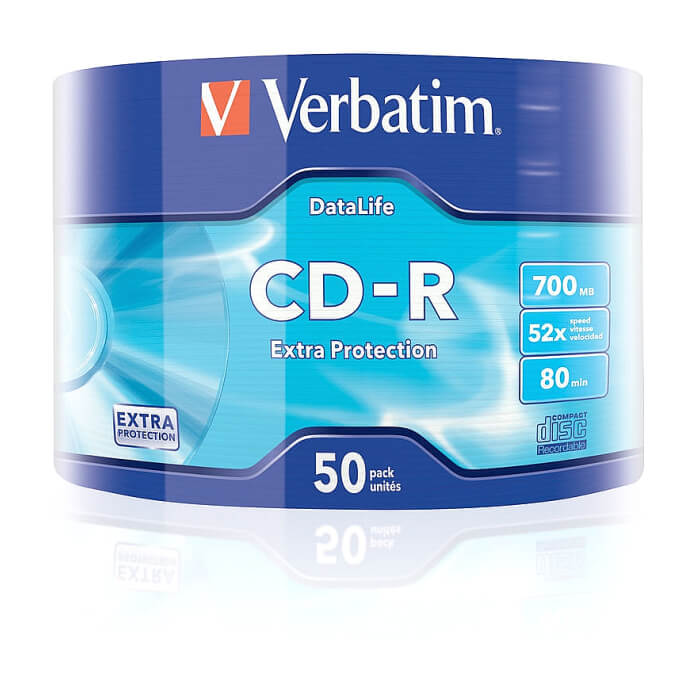 Verbatim CD-R 700MB 52X EXTRA PROTECTION WRAP (50 PACK) (тъмнейл - 2)