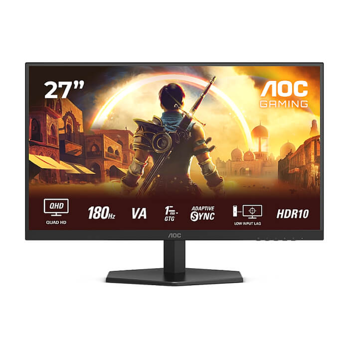 AOC Q27G42XNE, 27" Fast VA WLED, 2560x1440@180Hz, 1ms GtG, 0.5ms MPRT, 300cd m/2, 5000:1, 80M:1 DCR, Adaptive Sync, FlickerFree, Low Blue Light, 2Wx2, Tilt, 2xHDMI, DP ID 88628 на супер цена