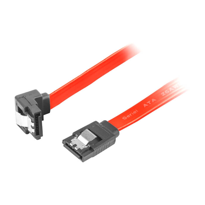 Кабел - Lanberg SATA DATA II (3GB/S) F/F cable 50cm metal clips angled, red ID 72703 (тъмнейл - 3)