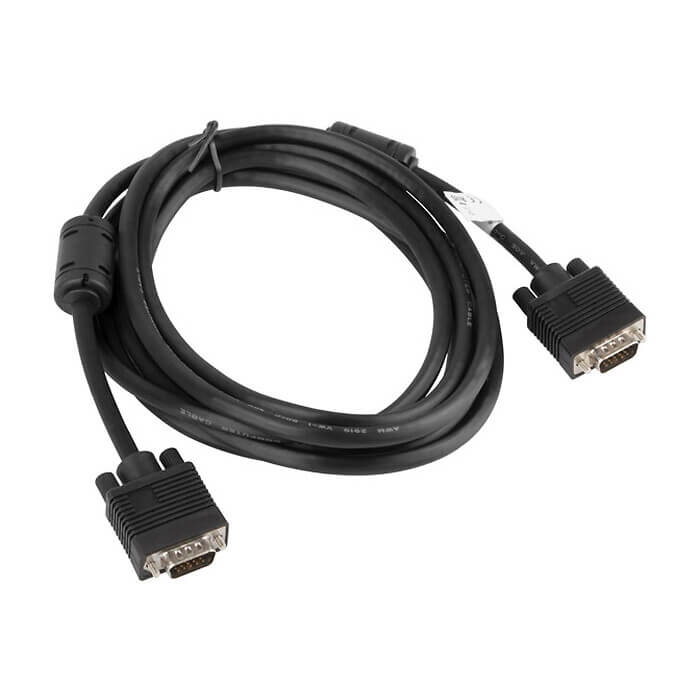 Кабел - Lanberg VGA M/M cable 5m dual-shielded, 2x ferrite, black ID 72511 (тъмнейл - 2)