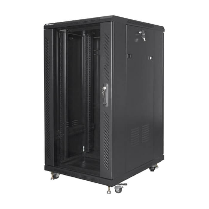 Lanberg rack cabinet 19" free-standing 22U/600x800 (flat pack) black ID 87194 (тъмнейл - 2)