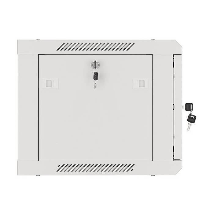Lanberg rack cabinet 19" wall-mount 6U/600x450 for self-assembly with metal door grey (flat pack) ID 87605