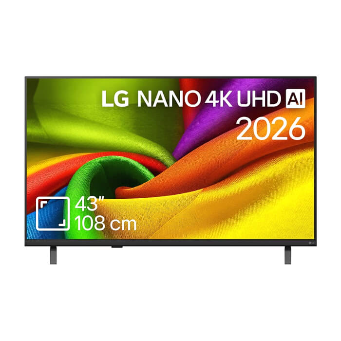 LG 43NU8E0B3LA, 43" 4K HDR UHD, 3840x2160, DVB-T2/C/S2, AI Alpha 7, HDR 10, webOS 26, ThinQ AI, VRR, ALLM, HGiG, WiFi, Clear Voice, 4K Super Upscaling, Bluetooth 5.3, Hdmi e-A ID 98161 на супер цена