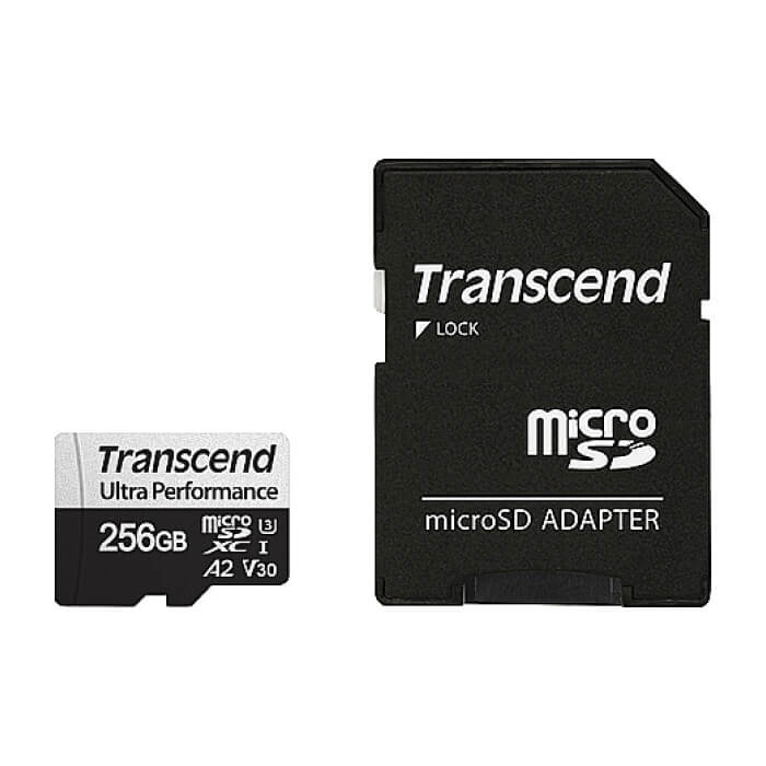 Transcend 256GB micro SD w/ adapter UHS-I U3 A2 Ultra Performance ID 73981 на супер цена
