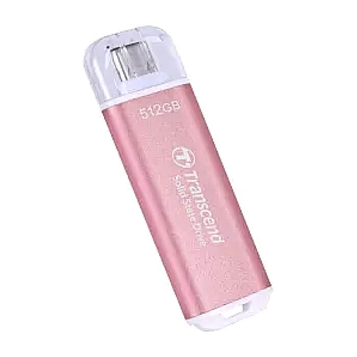 Transcend 512GB, USB External SSD, ESD300P, USB 10Gbps, Type C, Pink ID 73310 (тъмнейл - 2)