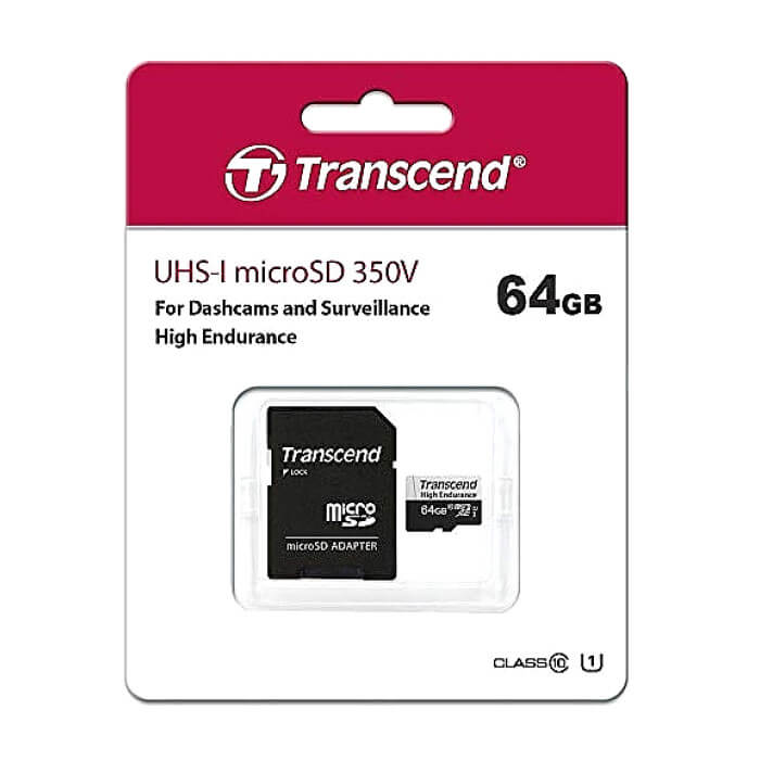 Transcend 64GB micro SD w/ adapter U1, High Endurance ID 73979 (тъмнейл - 2)