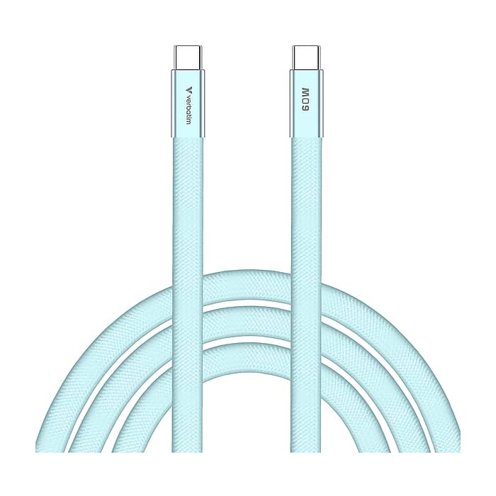 Verbatim Sync & Charge SoftTouch USB-C to C cable 60W 120 cm - Blue на супер цена