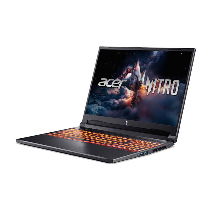 Acer Nitro V16, Intel Core 9 270H(14C/20T, up to 5.80 GHz, 24MB),16" WQXGA (2560X1600) IPS 180Hz, 16GB DDR5, (1 slot free), 1000GB PCIe NVMe SSD, RTX 5070 8GB GDDR7 , WiFi 6, ID 91134 (тъмнейл - 2)