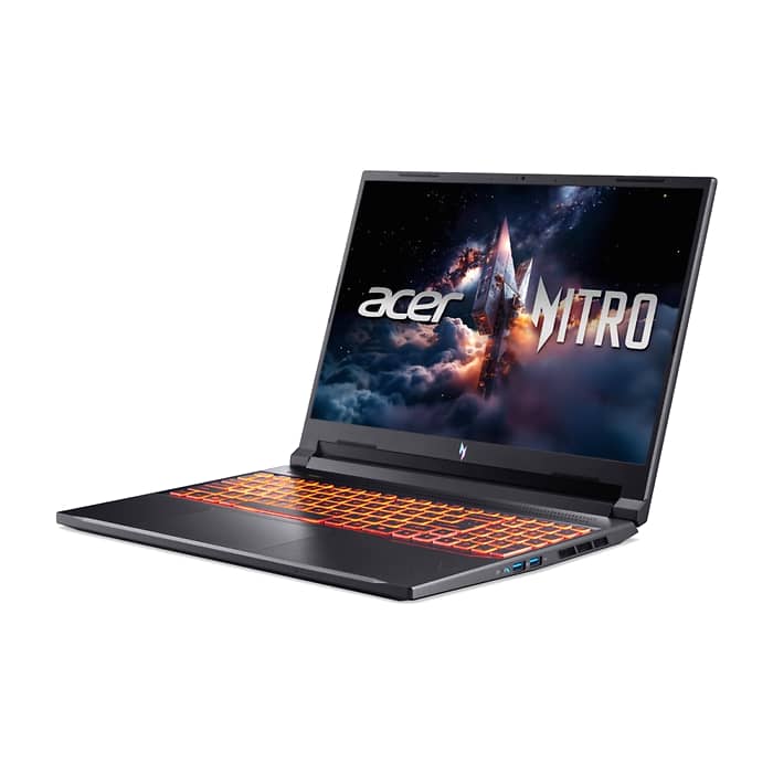 Acer Nitro V16, Intel Core 9 270H(14C/20T, up to 5.80 GHz, 24MB),16" WQXGA (2560X1600) IPS 180Hz, 16GB DDR5, (1 slot free), 1000GB PCIe NVMe SSD, RTX 5070 8GB GDDR7 , WiFi 6, BT.5.2, HD Cam, Micro SD card, KB Backlit, Linux , Shale Black (тъмнейл - 2)