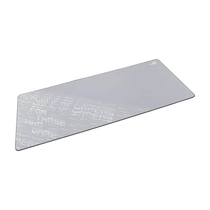 Asus ROG Scabbard II Arctic Gray XXL Gaming Mouse Pad, Water- Oil- Dust- Resistance, Durable Anti-Fray Edges, Non-Slip Rubber Base, 400 x 900 x 3mm, Gray (тъмнейл - 2)