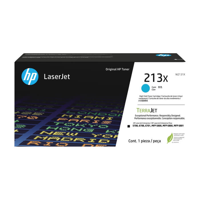 HP 213X Cyan Original LaserJet Toner Cartridge ID 68845 HP 213X Cyan Original LaserJet Toner Cartridge ID 68845