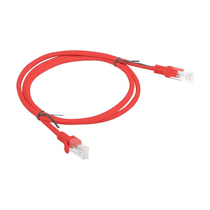 Кабел - Lanberg patch cord CAT.5E 1m, red ID 72283 (тъмнейл - 2)