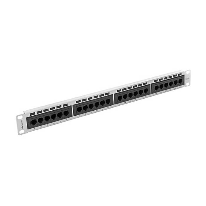 Lanberg patch panel 24 port 1U CAT.5E, grey ID 62850 (тъмнейл - 3)